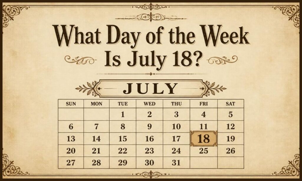 what-day-of-the-week-is-july-18